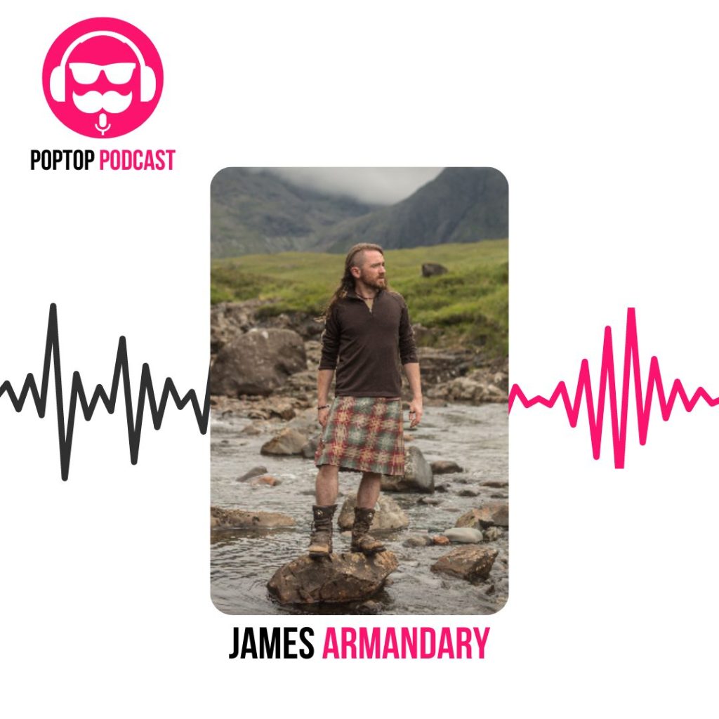 podcast artwork featuring a man wearing a kilt
