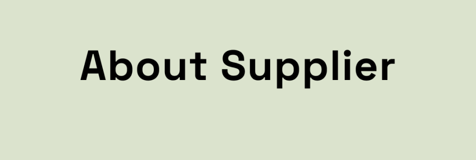 Title card that says "About Supplier"