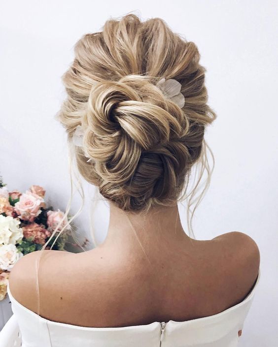 knotted updo wedding hair