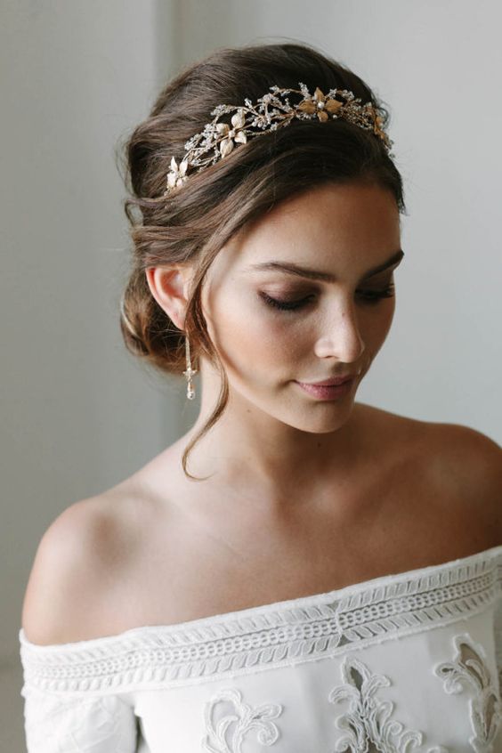 wedding hairstyle with tiara