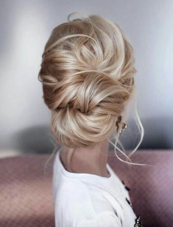 knotted updo wedding hair