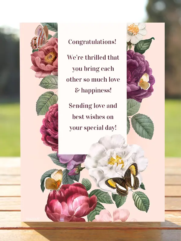 What to write in a wedding card for a parent