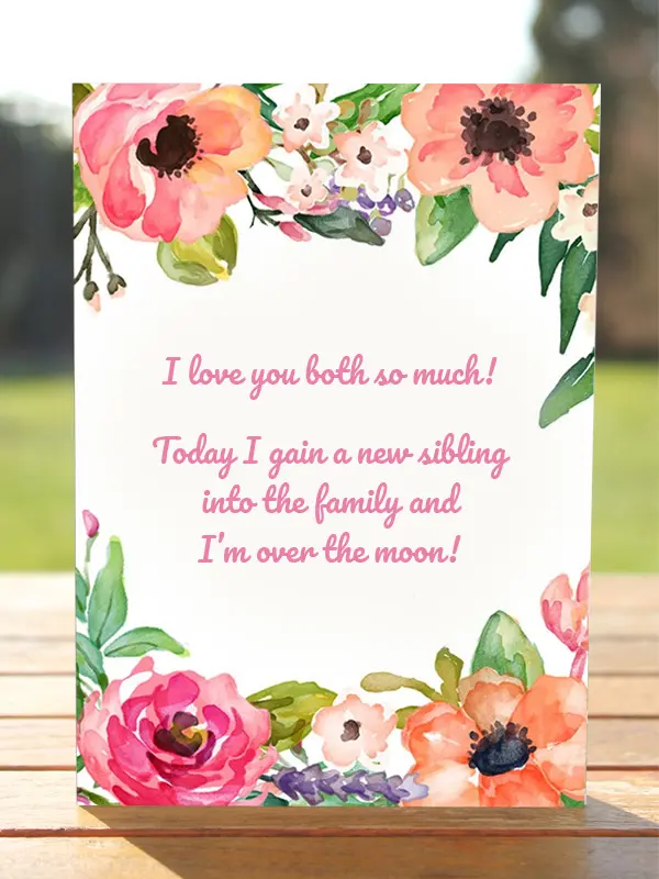 What to write in a wedding card for a sibling