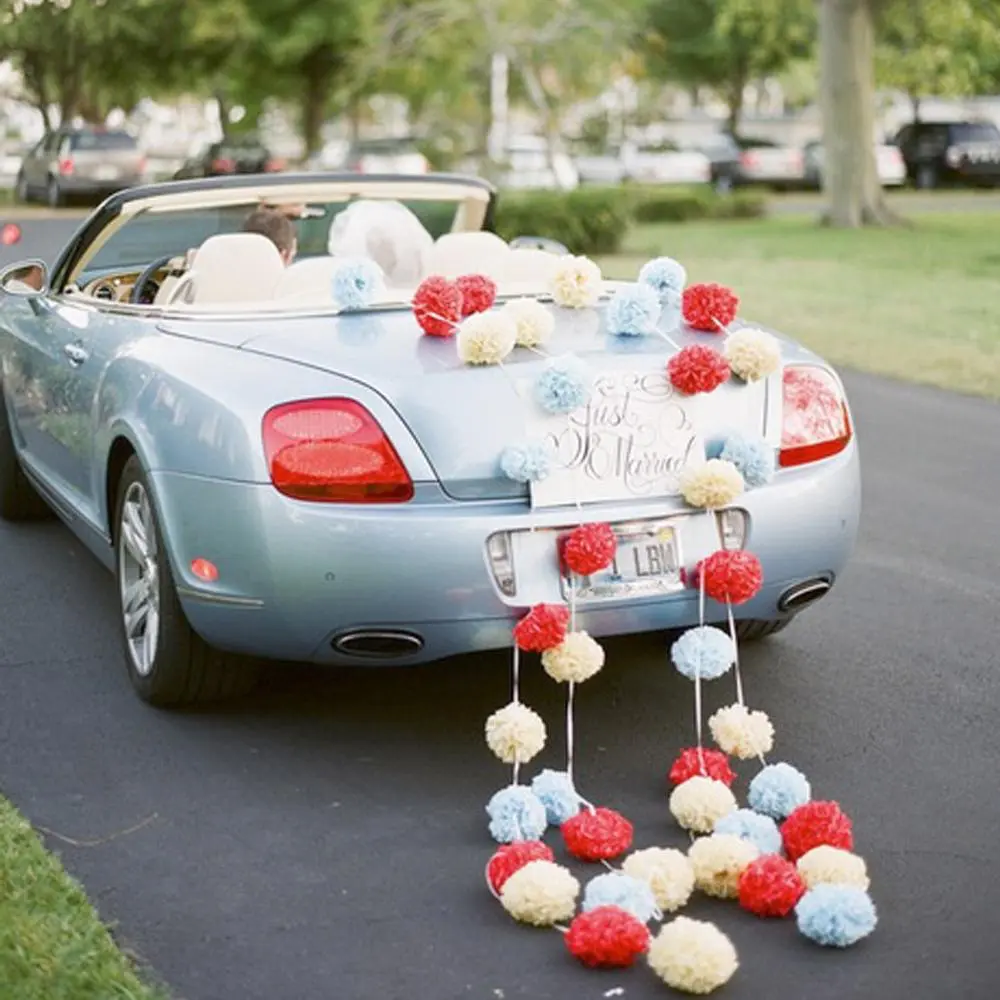 paper wedding car decoration