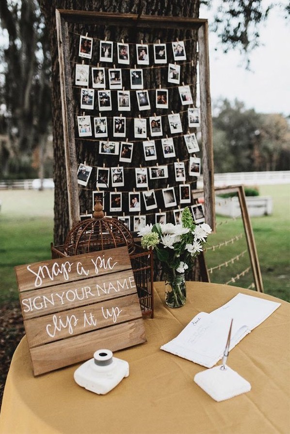 25PhotoBoothweddingguestbookrusticweddingideasweddinglight