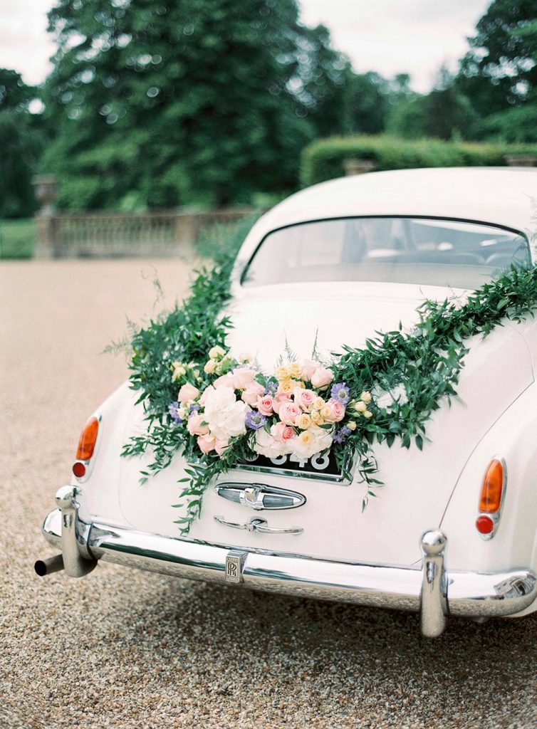 wedding car flower decorartions
