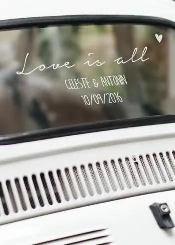 personalized wedding car decoration