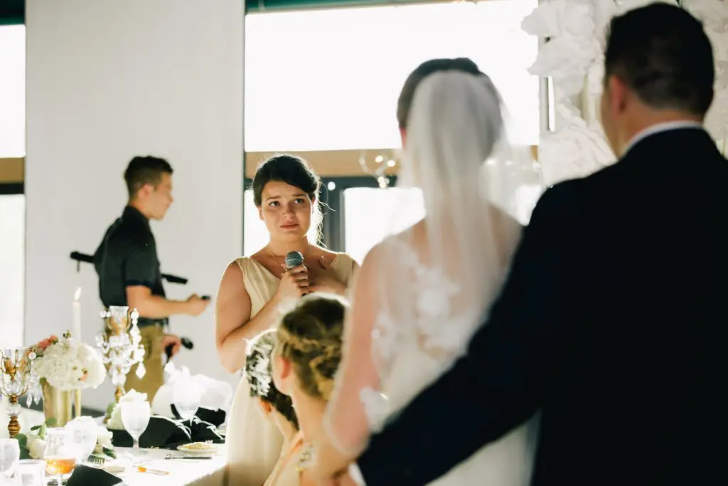  Wedding Speech Order: maid of honor