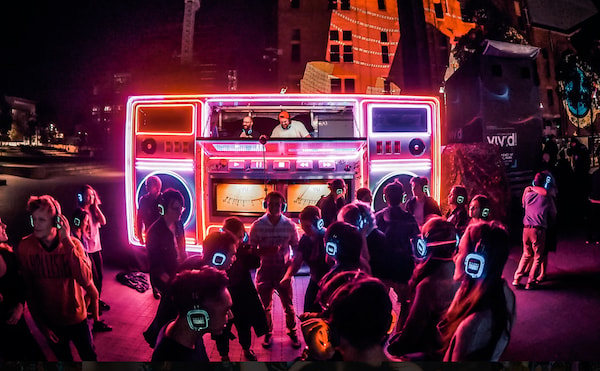 LED Headphones for silent disco