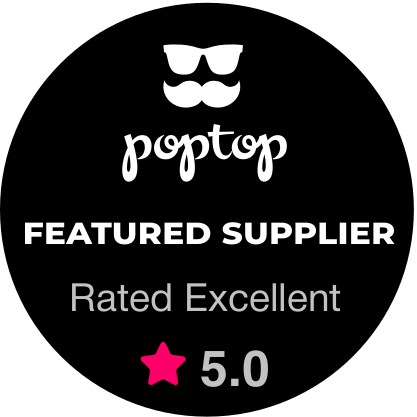 Phunky Haüs featured supplier rating on Poptop