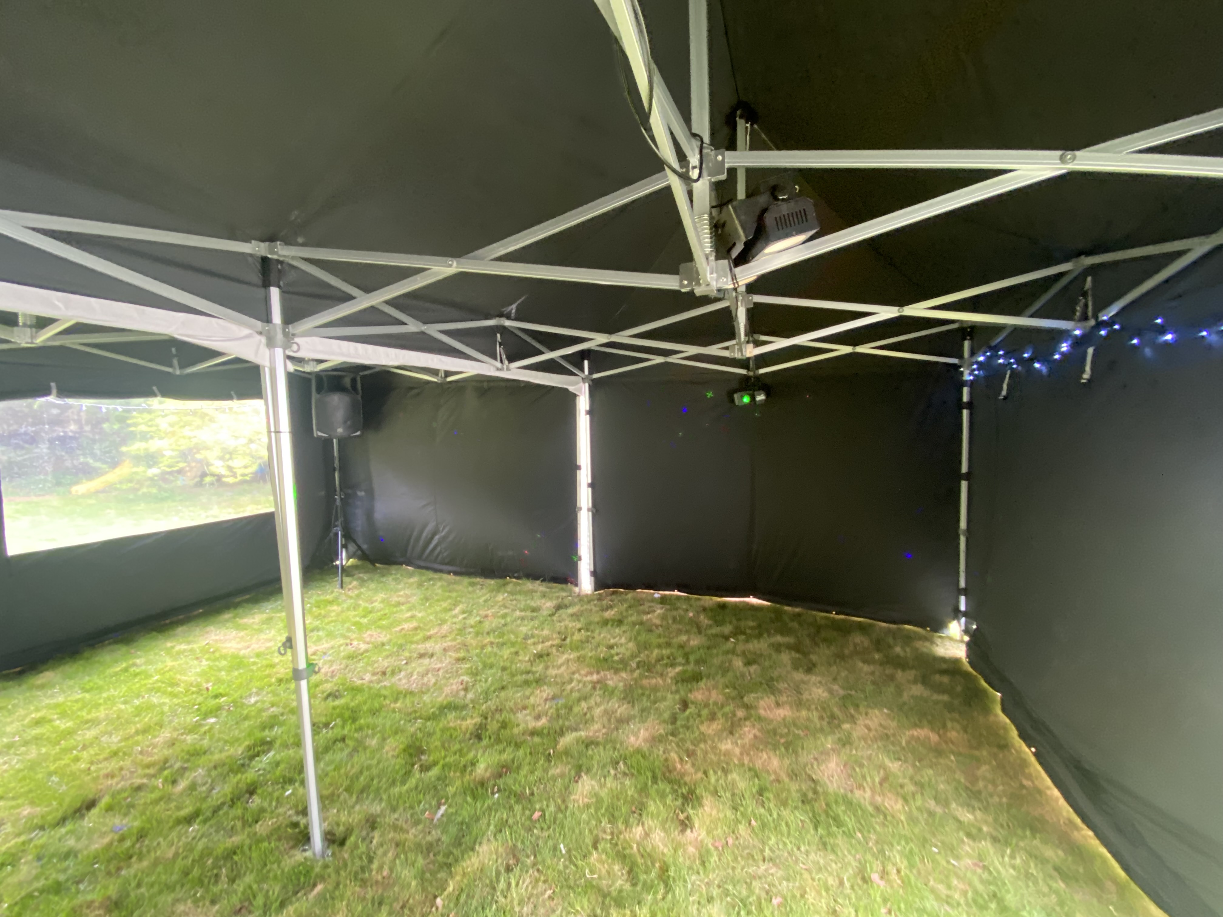 6m x 6m Black Gazebo Party Tent
