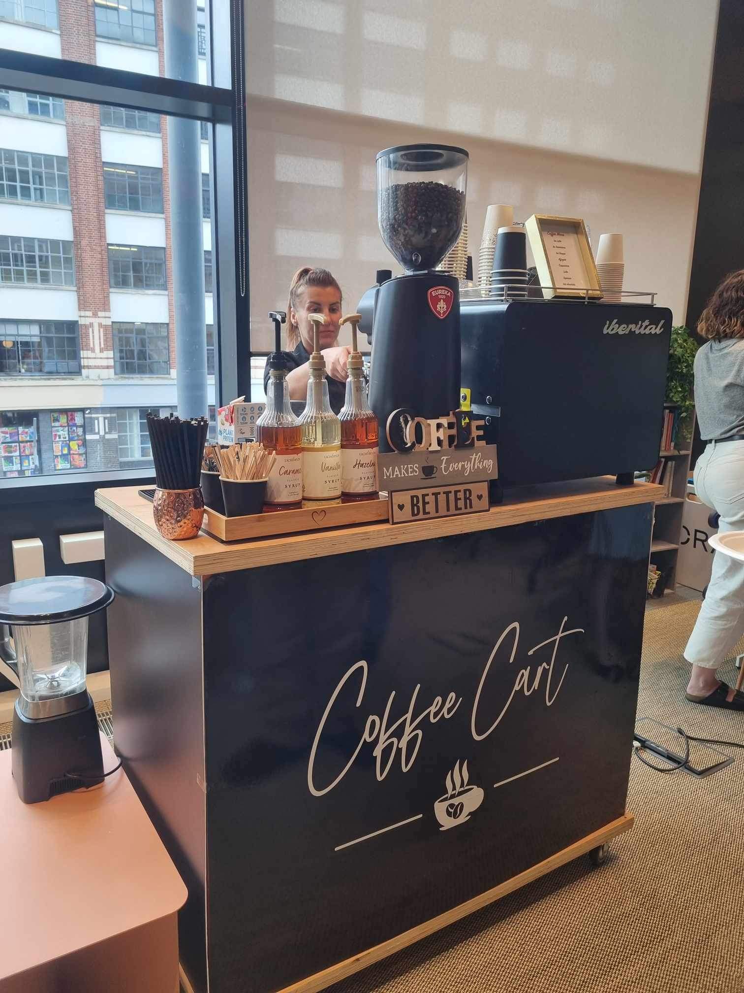 Mobile Coffee Cart Serving Fresh Coffees For Your Event