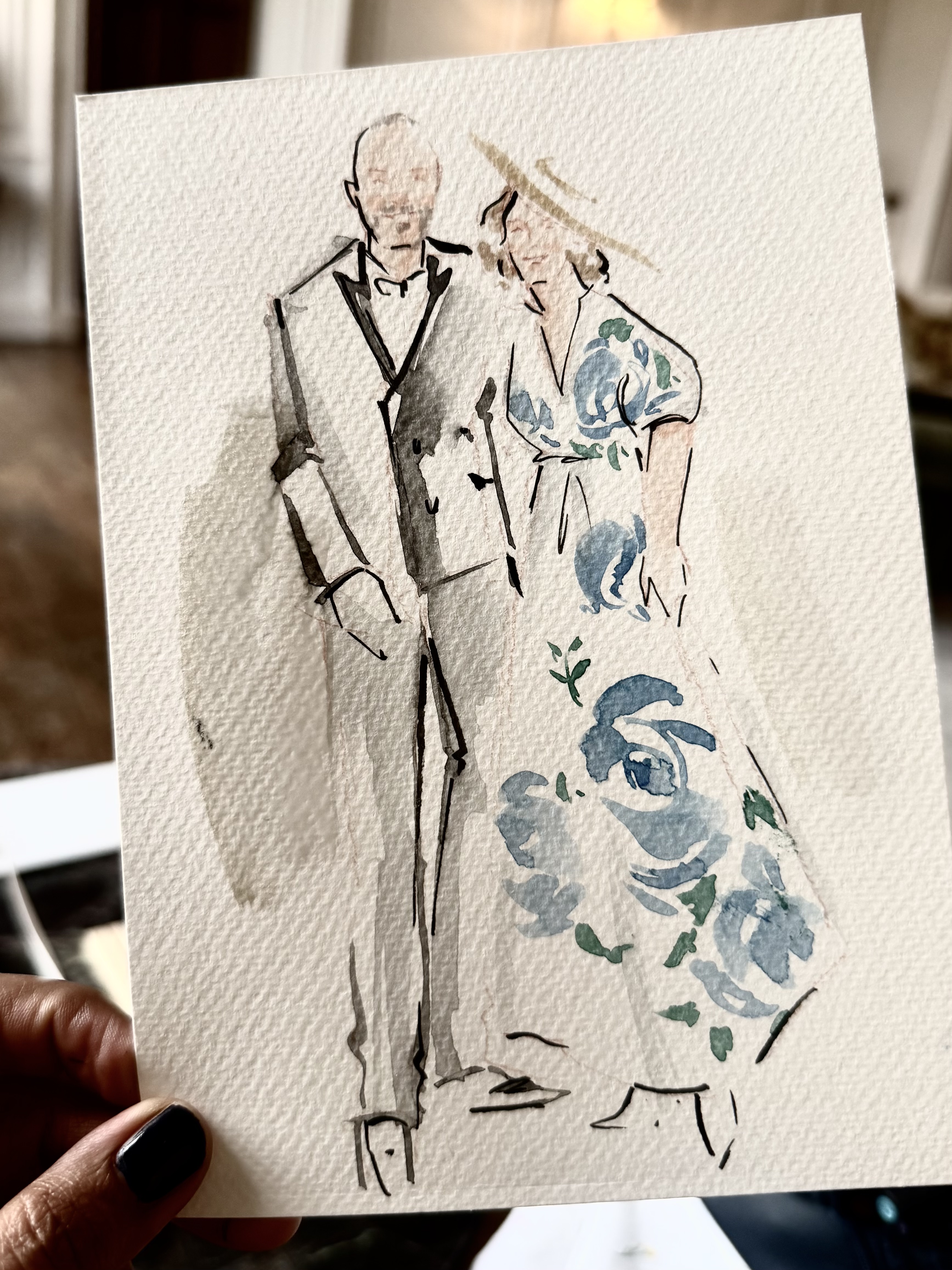 Elegant Live Wedding Illustrations & Guest Keepsakes