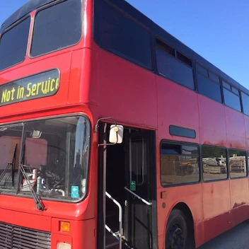Vintage Red Party Bus