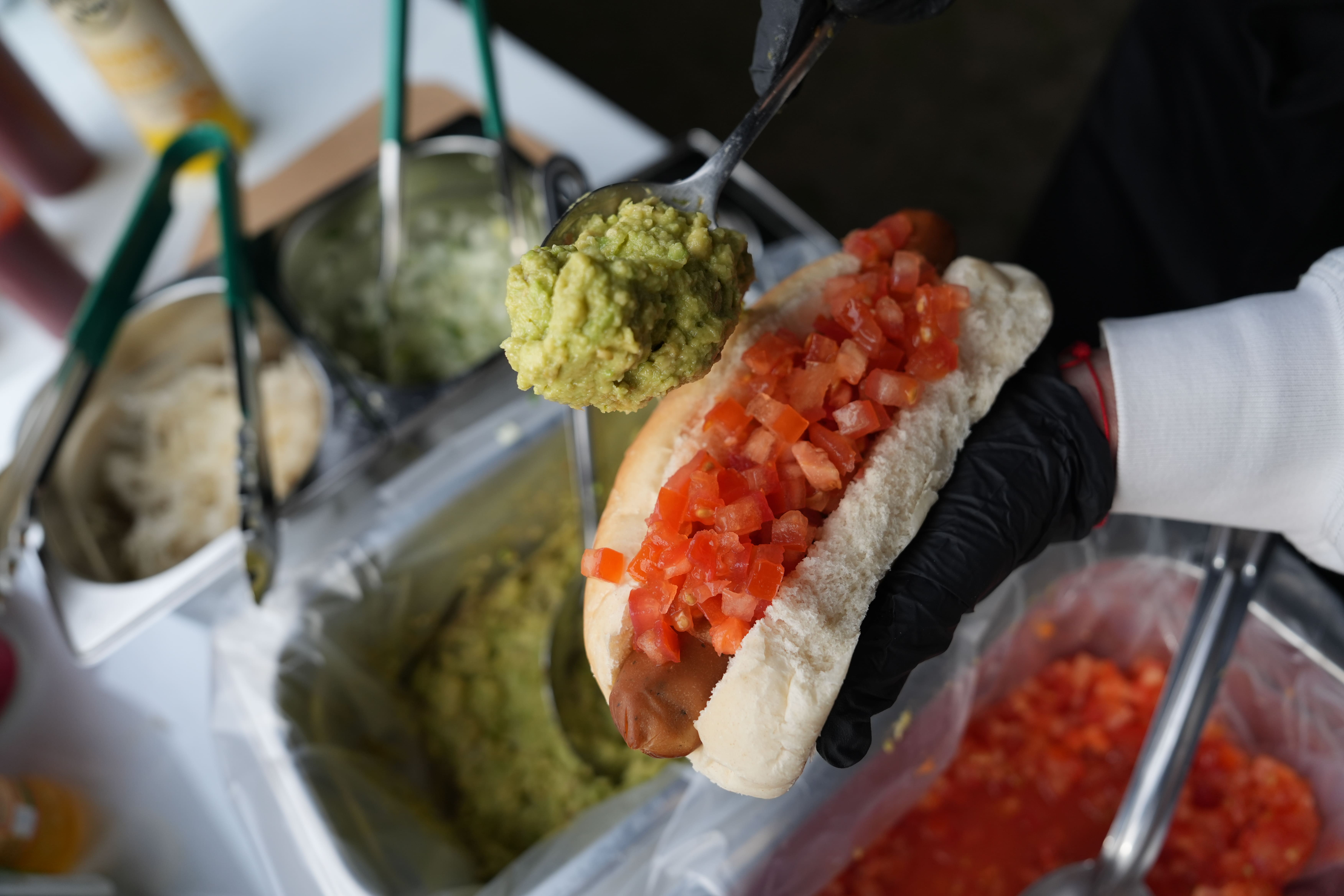 Authentic Chilean Loaded Hot Dog Street Food