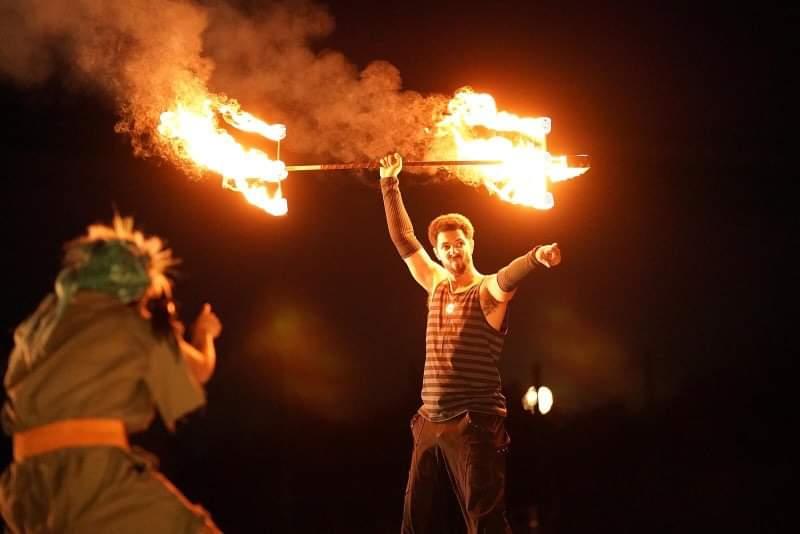 Breakdancing Fire Performer