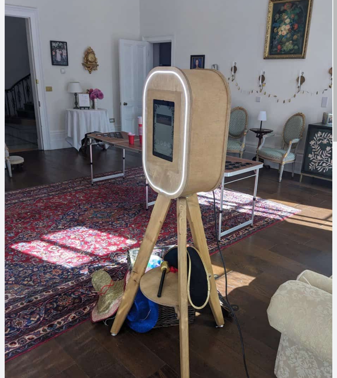 Classic Retro Wooden Tripod with Props & Prints