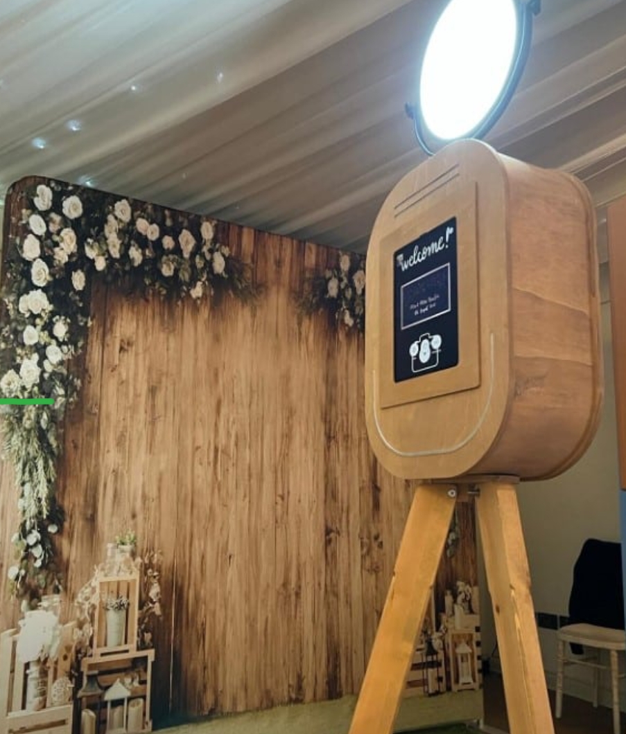 Classic Retro Wooden Tripod with Props & Prints