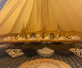 Beautifully Styled Boho Picnic Tent with Everything You Need
