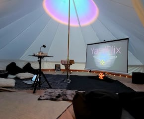 Fully Equipped Outdoor Cinema Experience Bell Tent