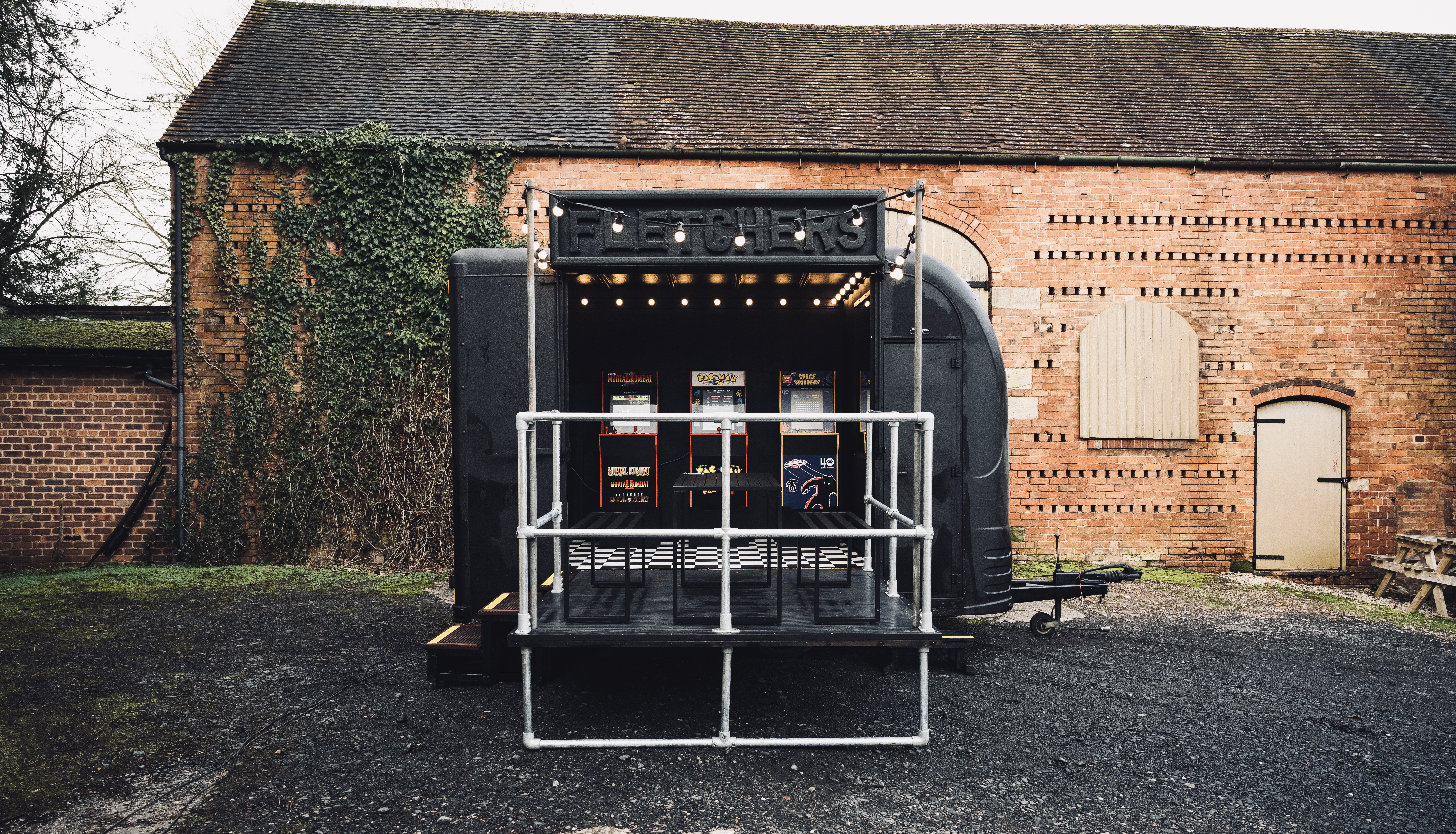 Mobile Retro Arcade with Hidden Photobooth