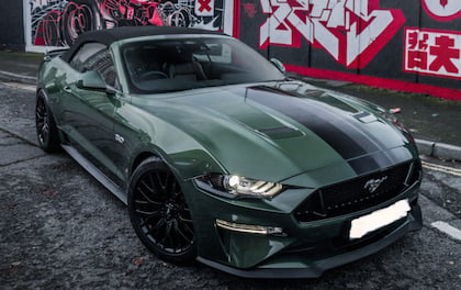 Hulk Green Ford Mustang with the Option of Having the Roof Off