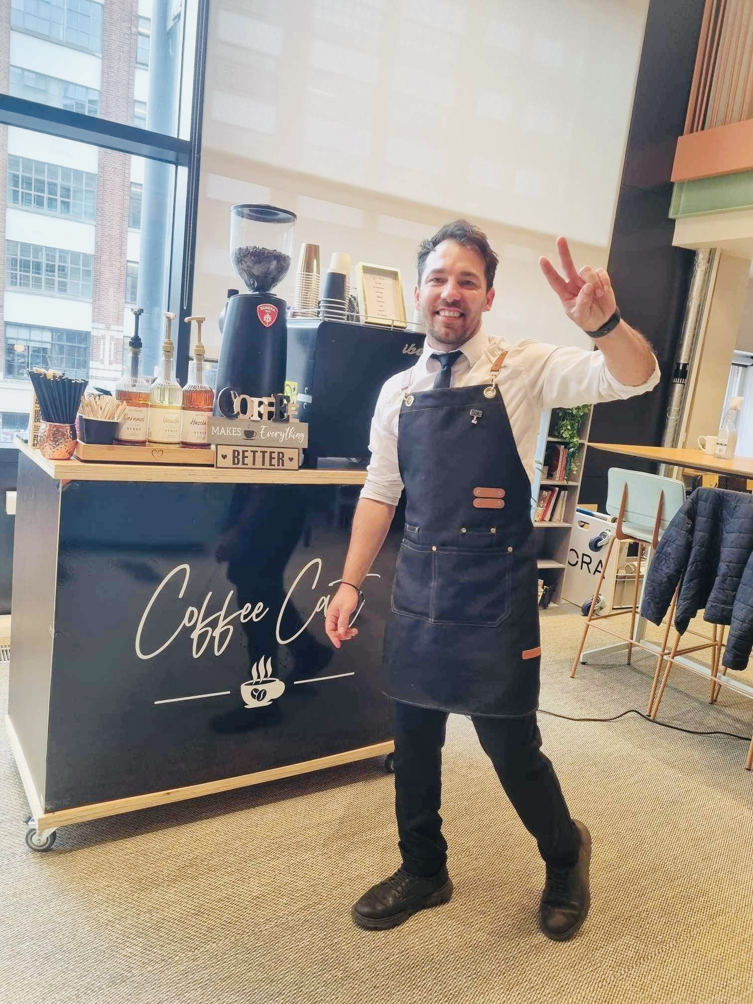 Mobile Coffee Cart Serving Fresh Coffees For Your Event