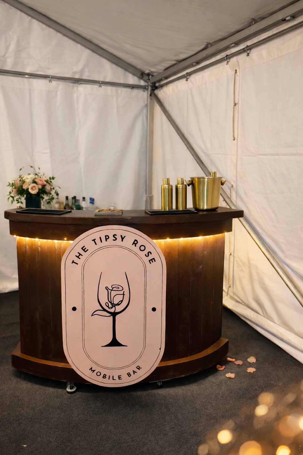 Mobile Pop-Up Wooden Bar Perfect for Any Space