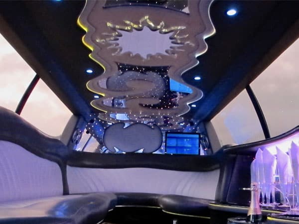 13 Seater White Limo Jeep