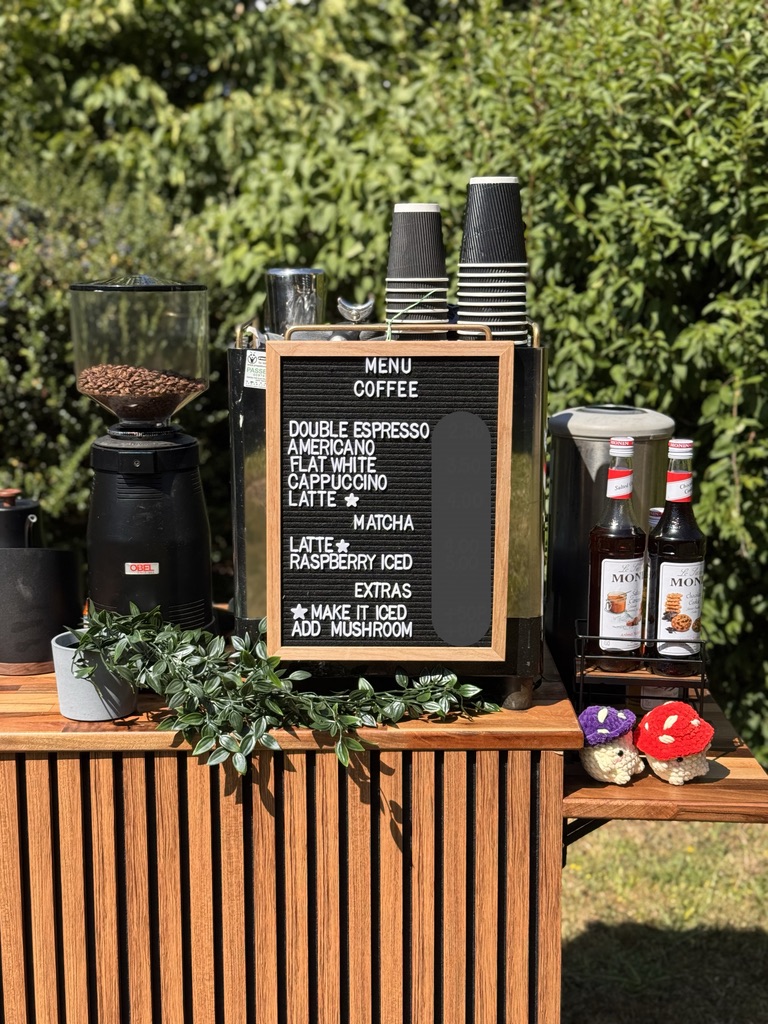 ☕ Artisan Coffee & Matcha Cart with Mushroom-Infused Brews