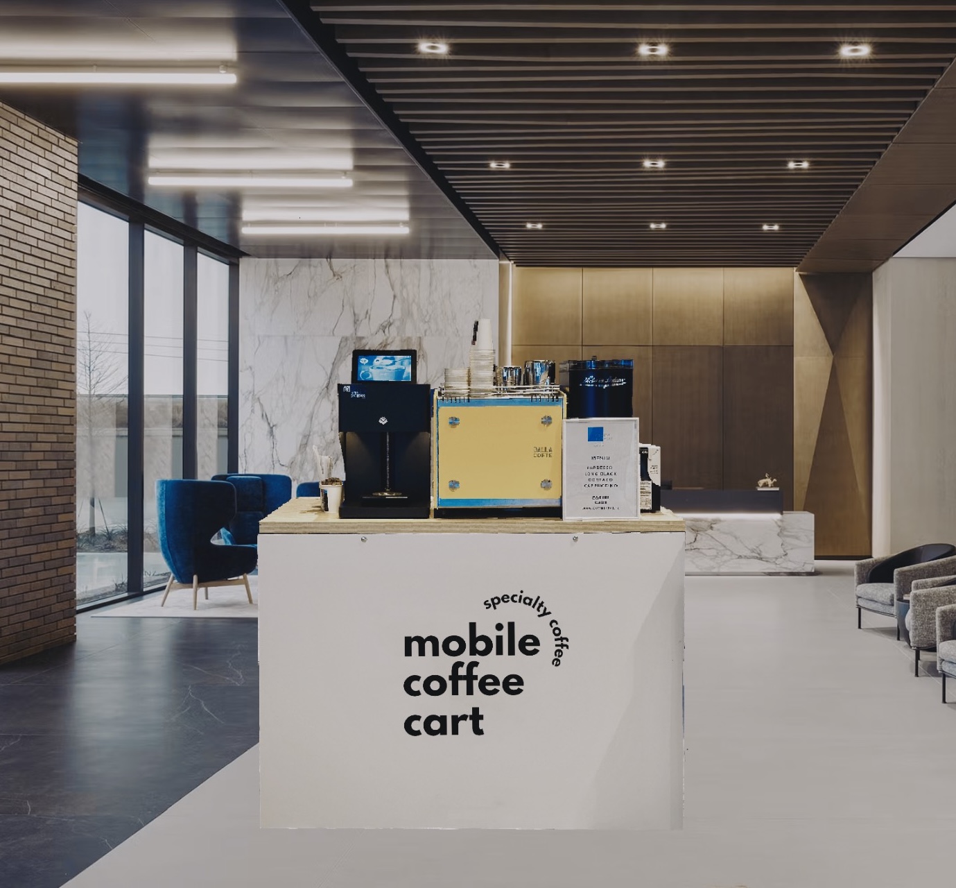 Mobile Coffee Cart With Speciality Coffee