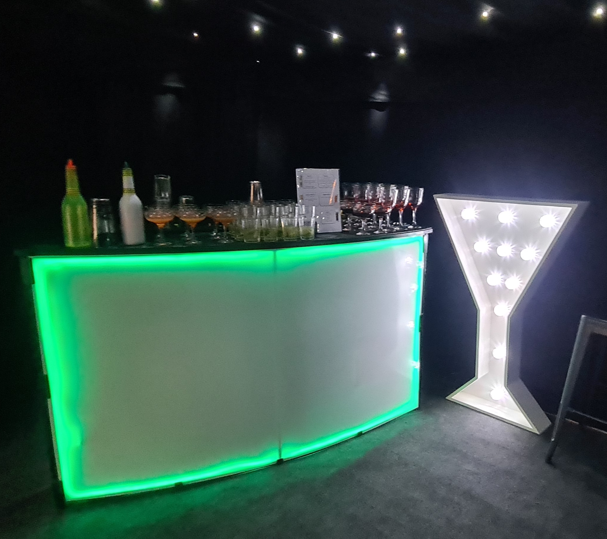 Neon-Themed Cocktail Bar