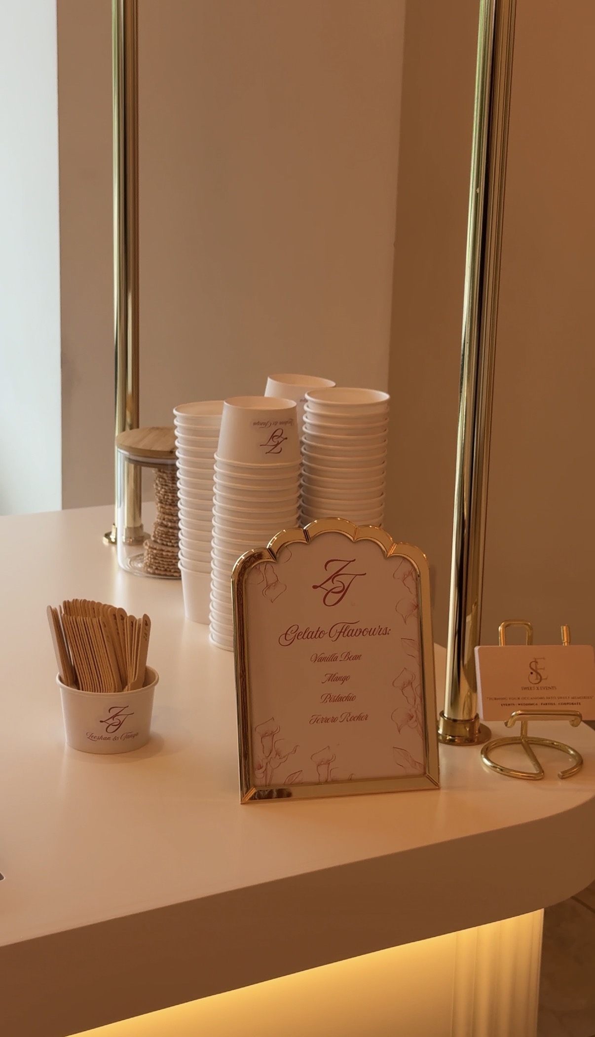 Luxury Gelato Cart with Bespoke Flavours & Personalised Details