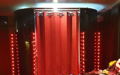 Enclosed Photobooth with Fun Props & Bespoke Photo Templates