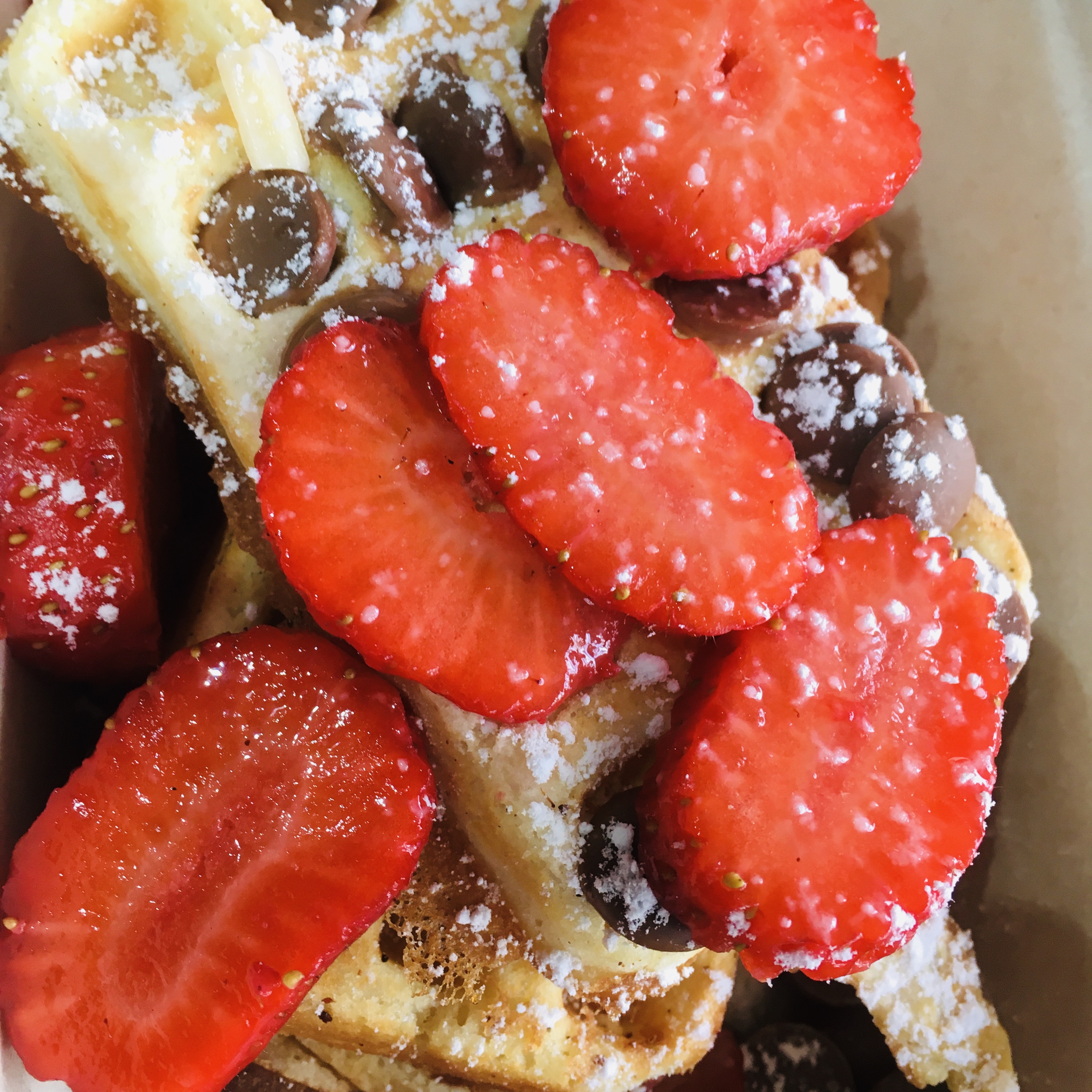 Freshly Made Sweet American Waffles