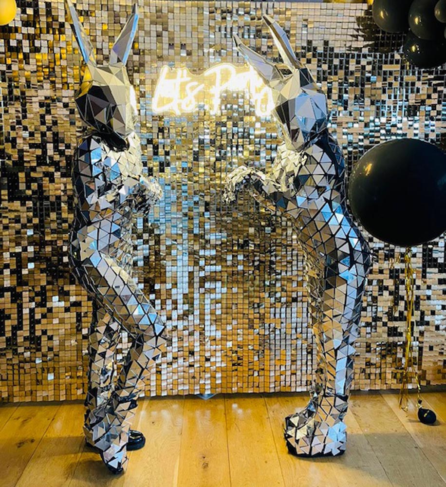 Elevate Your Next Event With Our Captivating Mirror Bunnies