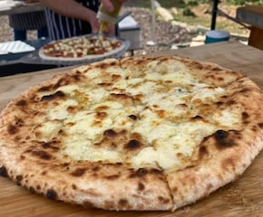 Sourdough Pizzas Freshly Cooked in a Vintage Food Truck