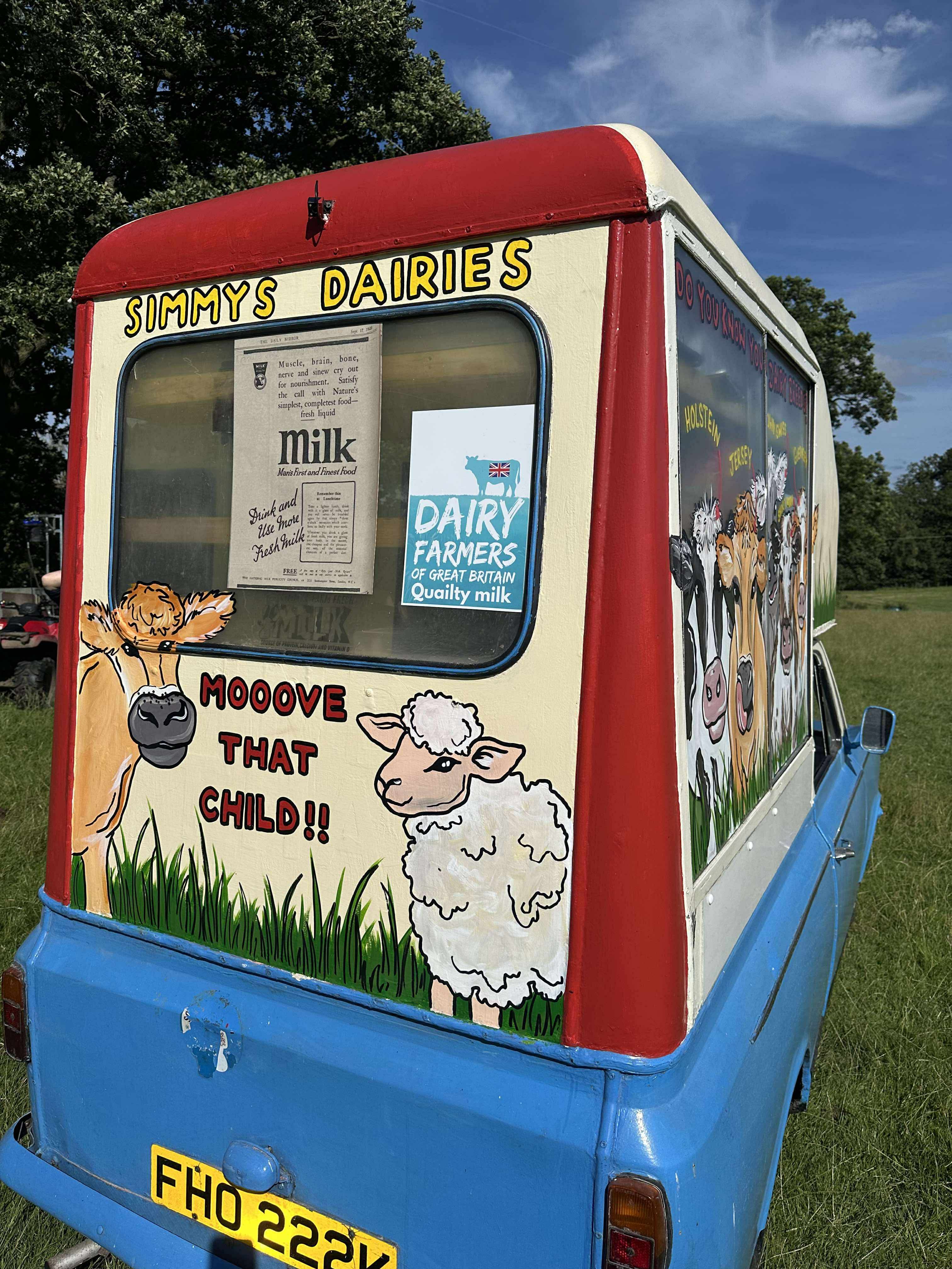 Vintage Hand-Painted Ice Cream Van from a Real Working Dairy Farm