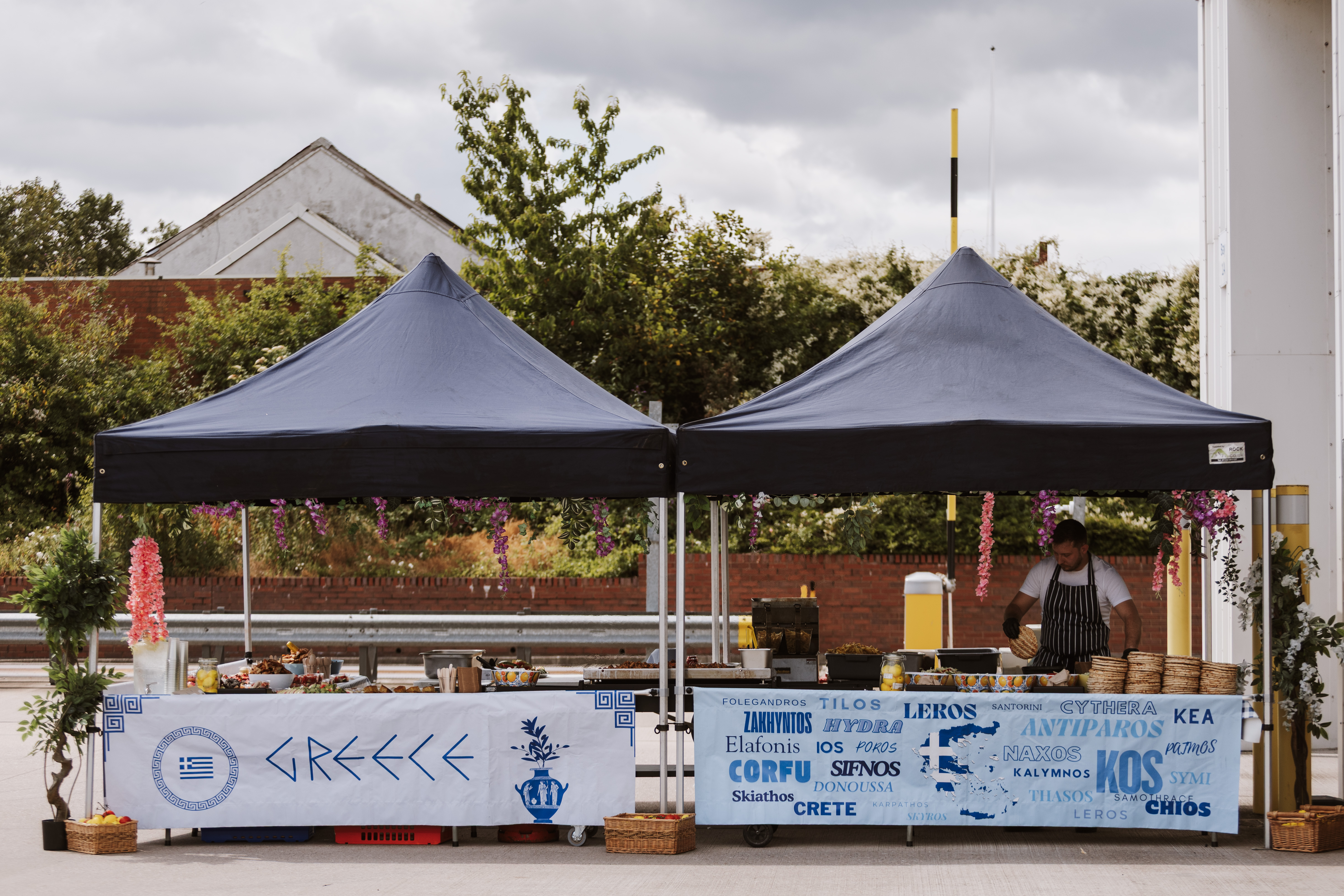 Authentic Greek Gyros Prepared Live with Greek Music