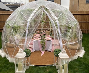 Luxury Picnic Igloo Ready for an Alfresco Garden Dining Experience