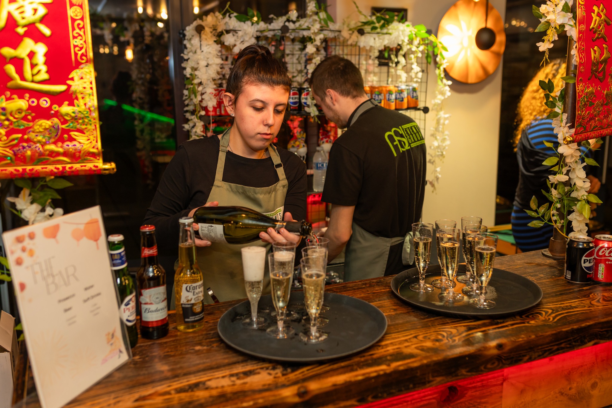 Luxury Rustic Mobile Cash Bar With Lights