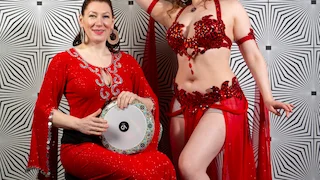 Vibrant Double Act With Belly Dancer & Live Drummer