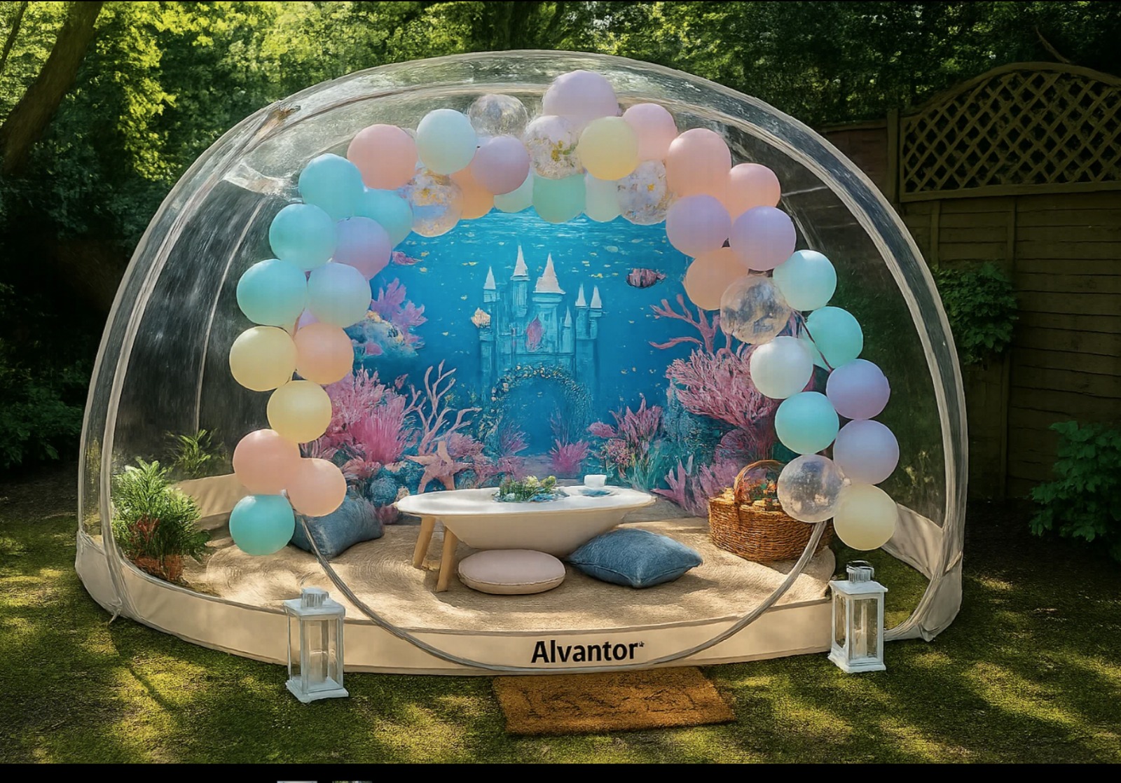 Magical Dome with Balloon Arch & Picnic Fun