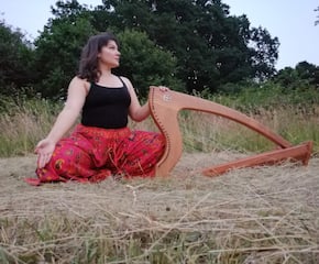 Magical, Unforgettable & Joyful Harpist Clara with Optional Vocals