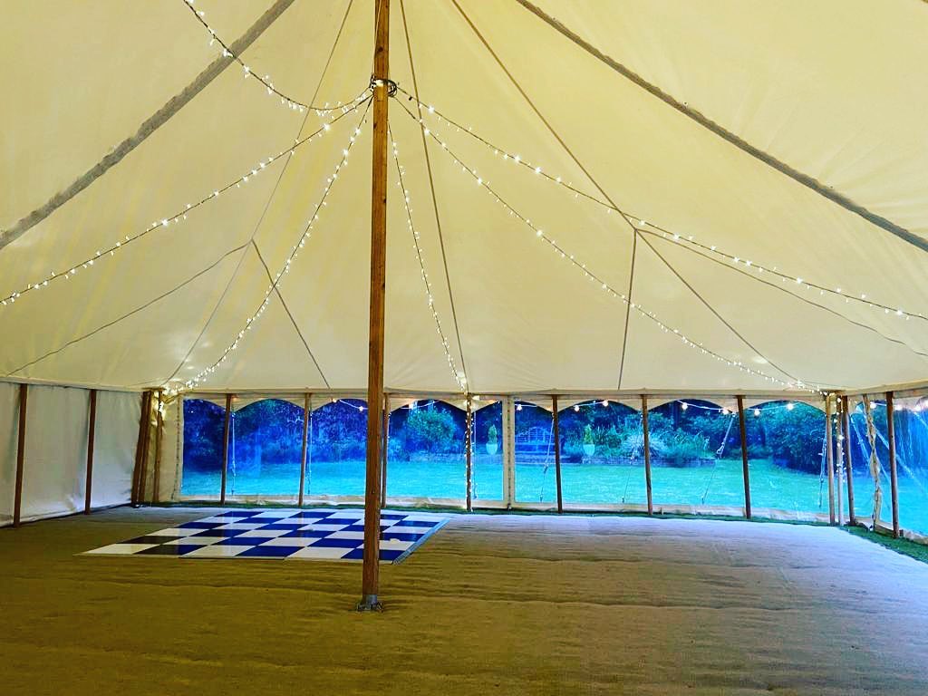 Timeless Romance – 9m × 21m Petal Pole Marquee