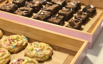 Dessert Table Featuring Handcrafted Brownies, Blondies, Cakes & Cookies