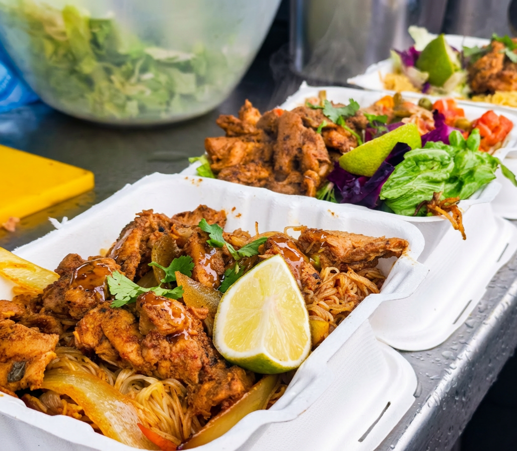 Authentic Singaporean Noodles Street Food Stall