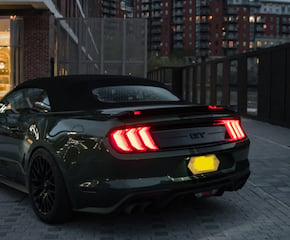 Hulk Green Ford Mustang with the Option of Having the Roof Off