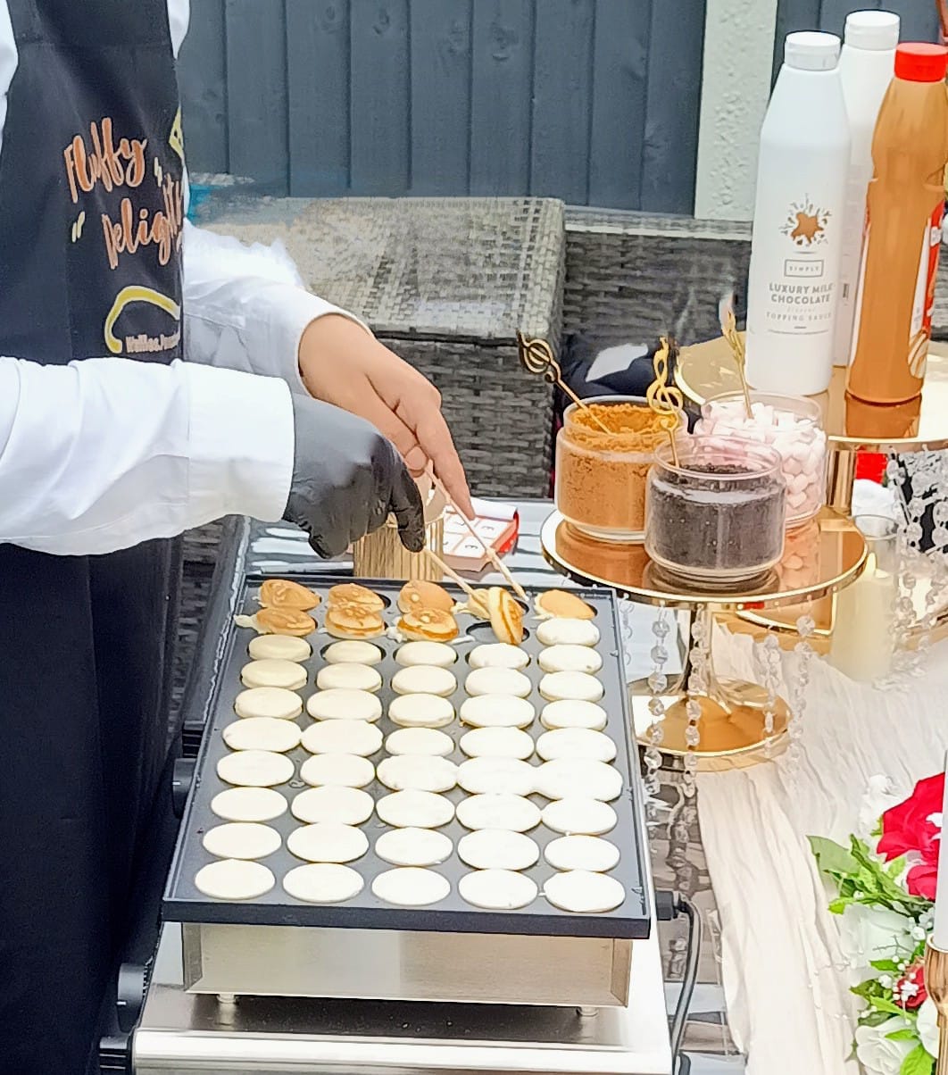 Delicious Hot Freshly Made Mini Dutch Pancakes & Waffles