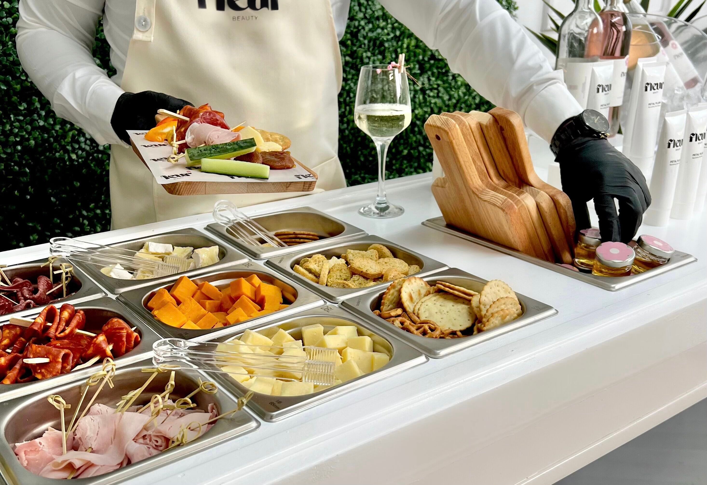 Charcuterie & Wine Cart with Customisable Screen